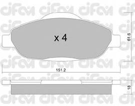 CIFAM 822-804-0 Комплект тормозных колодок... CIFAM 822-804-0 Комплект тормозных колодок...