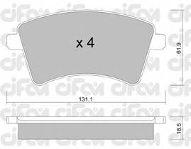 CIFAM 822-812-0 Комплект гальмівних колодо... CIFAM 822-812-0 Комплект гальмівних колодо...
