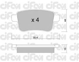CIFAM 822-814-0 Комплект гальмівних колодо... CIFAM 822-814-0 Комплект гальмівних колодо...