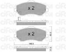 CIFAM 822-862-0 Комплект тормозных колодок... CIFAM 822-862-0 Комплект тормозных колодок...