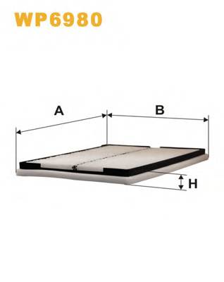 WIX FILTERS WP6980 Фильтр, воздух во внутренно