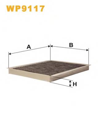 WIX FILTERS WP9117 Фильтр, воздух во внутренно... WIX FILTERS WP9117 Фильтр, воздух во внутренно...