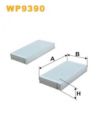 WIX FILTERS WP9390 Фільтр, повітря у внутрішнь... WIX FILTERS WP9390 Фільтр, повітря у внутрішнь...