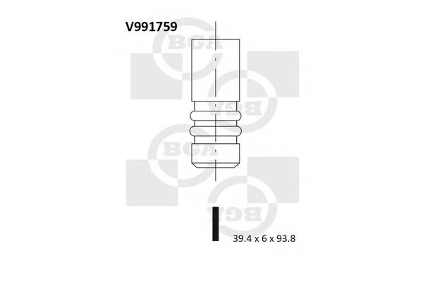 BGA V991759 Впускний клапан BGA V991759 Впускний клапан