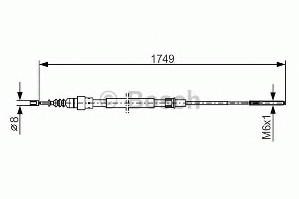 BOSCH 1 987 477 321 Трос, стояночная тормозная 