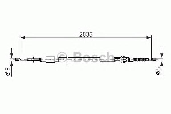 BOSCH 1 987 477 598 Трос, стояночная тормозная 