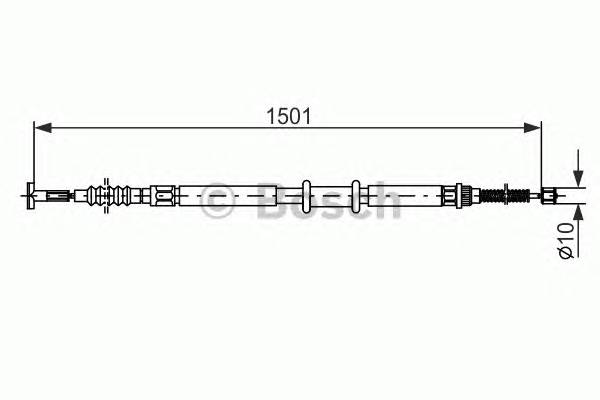 BOSCH 1 987 477 969 Трос, стояночная тормозная ... BOSCH 1 987 477 969 Трос, стояночная тормозная ...
