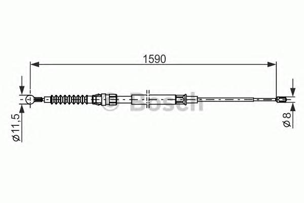 BOSCH 1 987 482 265 Трос, стояночная тормозная ... BOSCH 1 987 482 265 Трос, стояночная тормозная ...