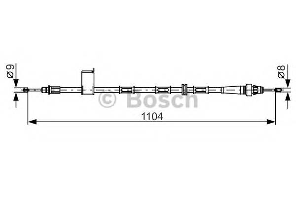 BOSCH 1 987 482 364 Трос, стоянкова гальмівна с... BOSCH 1 987 482 364 Трос, стоянкова гальмівна с...