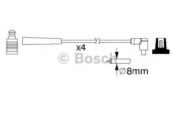 BOSCH 0 986 357 221 Комплект проводов зажигани