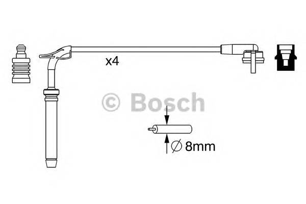 BOSCH 0 986 357 245 Комплект проводов зажигани