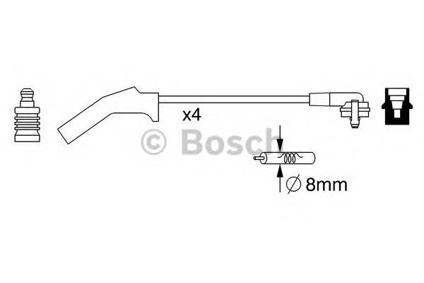 BOSCH 0 986 357 257 Комплект проводов зажигани