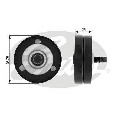 GATES T36182 Паразитный / ведущий ролик, 