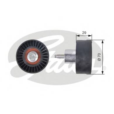 GATES T42164 Паразитный / Ведущий ролик, 