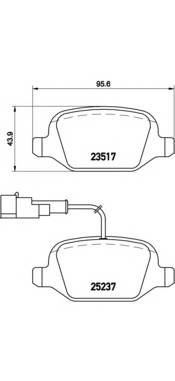 BREMBO P 23 131 Комплект тормозных колодок