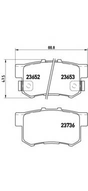 BREMBO P 28 039 Комплект тормозных колодок