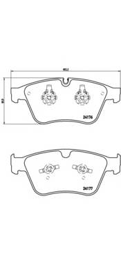 BREMBO P 50 105 Комплект гальмівних колодо... BREMBO P 50 105 Комплект гальмівних колодо...