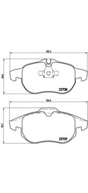 BREMBO P 59 043 Комплект тормозных колодок
