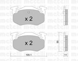 METELLI 22-0038-0 Комплект тормозных колодок