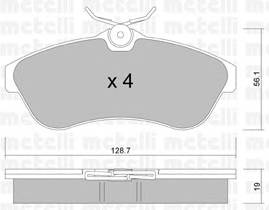 METELLI 22-0329-0 Комплект тормозных колодок