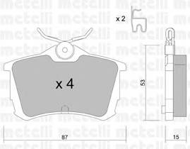 METELLI 22-0465-0 Комплект гальмівних колодо... METELLI 22-0465-0 Комплект гальмівних колодо...