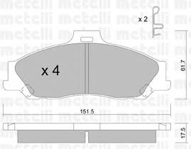 METELLI 22-0479-0 Комплект тормозных колодок... METELLI 22-0479-0 Комплект тормозных колодок...