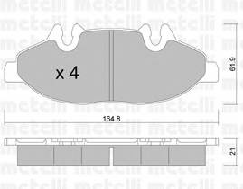 METELLI 22-0575-0 Комплект тормозных колодок
