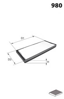 MECAFILTER EKR7027 Фильтр, воздух во внутренно