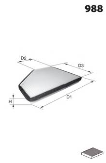 MECAFILTER ELR7118 Фильтр, воздух во внутренно