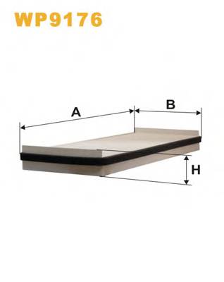 WIX FILTERS WP9176 Фильтр, воздух во внутренно... WIX FILTERS WP9176 Фильтр, воздух во внутренно...