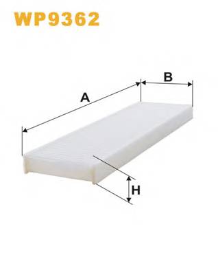 WIX FILTERS WP9362 Фильтр, воздух во внутренно