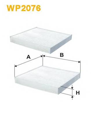 WIX FILTERS WP2076 Фильтр, воздух во внутренно