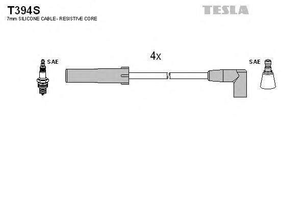 TESLA T394S Комплект проводов зажигани... TESLA T394S Комплект проводов зажигани...