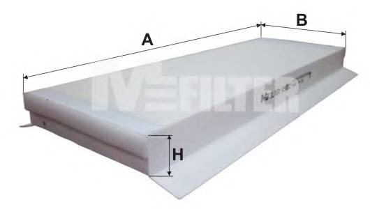 MFILTER K9072 Фильтр салона 363/124/26,5