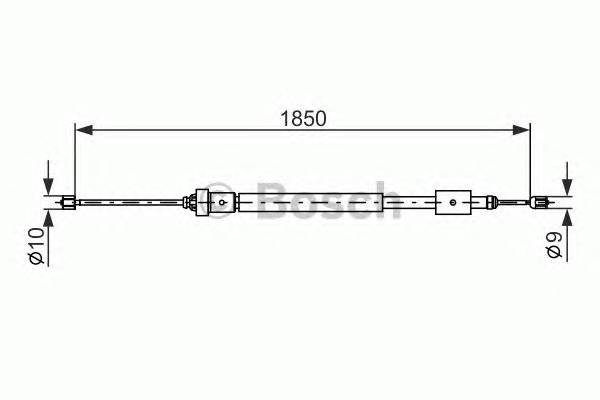 BOSCH 1 987 477 595 Трос, стояночная тормозная 