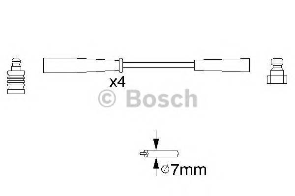 BOSCH 0 986 356 817 Комплект проводов зажигани