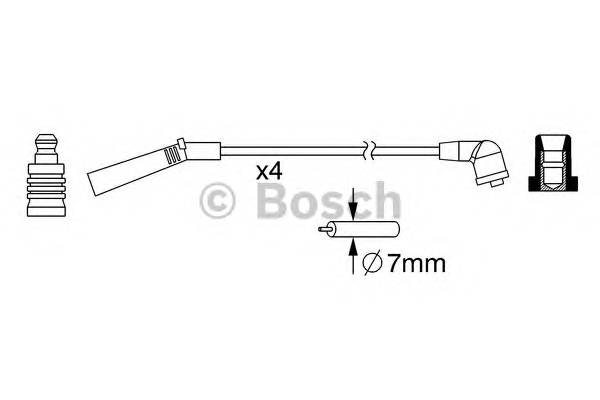 BOSCH 0 986 357 093 Комплект проводів запалюва... BOSCH 0 986 357 093 Комплект проводів запалюва...