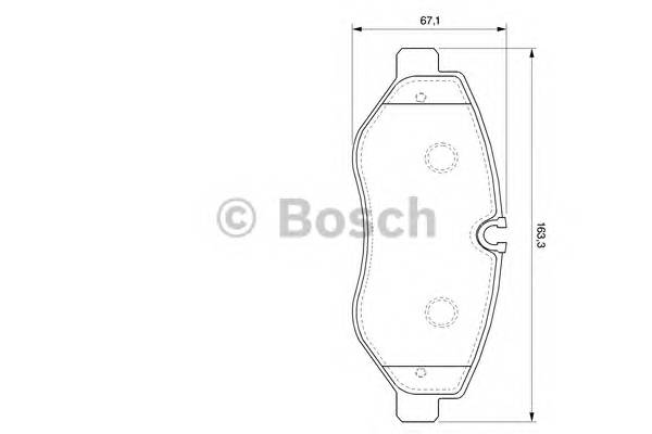 BOSCH 0 986 494 121 Комплект тормозных колодок