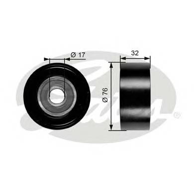 GATES T36253 Паразитный / ведущий ролик, 
