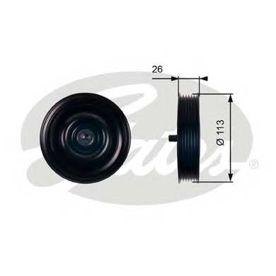 GATES T36411 Паразитный / ведущий ролик, 