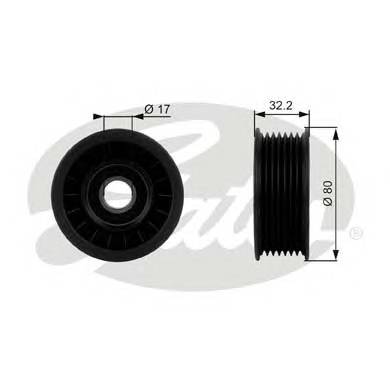 GATES T38016 Паразитный / ведущий ролик, 