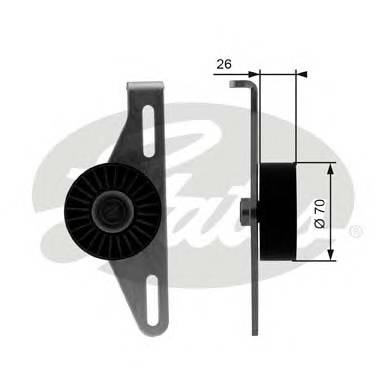 GATES T38484 Натяжной ролик, поликлинов