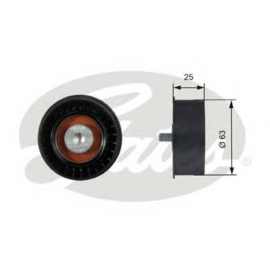 GATES T42077 Паразитний / Ведучий ролик, ...