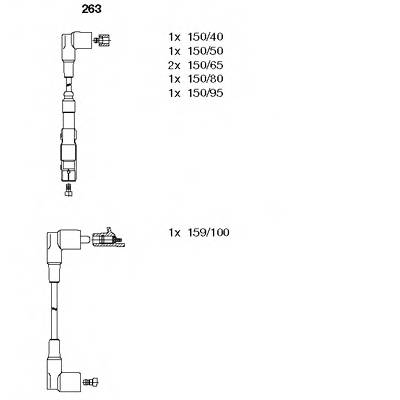 BREMI 263 Комплект проводов зажигани