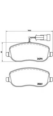 BREMBO P 23 100 Комплект тормозных колодок
