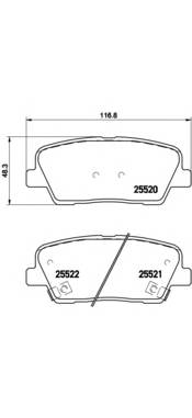 BREMBO P 30 063 Комплект гальмівних колодо... BREMBO P 30 063 Комплект гальмівних колодо...