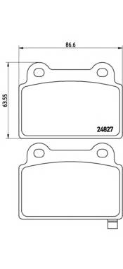 BREMBO P 54 052 Комплект тормозных колодок