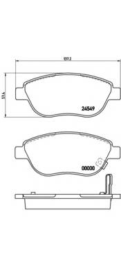 BREMBO P 59 052 Комплект тормозных колодок... BREMBO P 59 052 Комплект тормозных колодок...