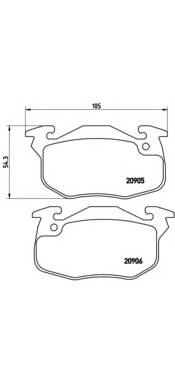 BREMBO P 61 097 Комплект гальмівних колодо... BREMBO P 61 097 Комплект гальмівних колодо...