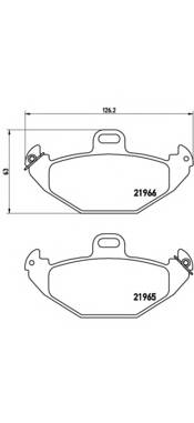 BREMBO P 68 021 Комплект гальмівних колодо... BREMBO P 68 021 Комплект гальмівних колодо...